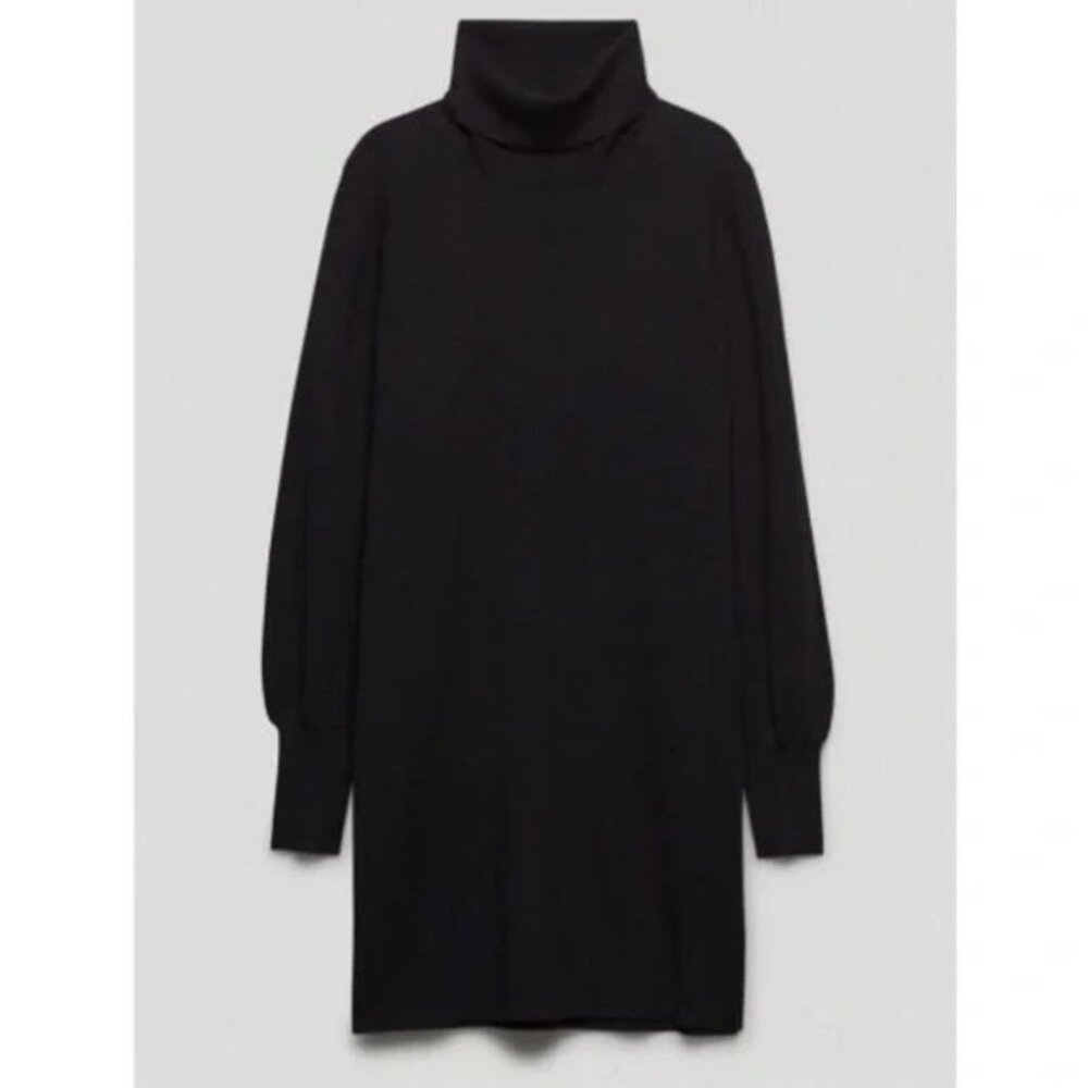 ARITZIA Wilfred Black Rebecca Merino Wool Sweater Dress, Size Small